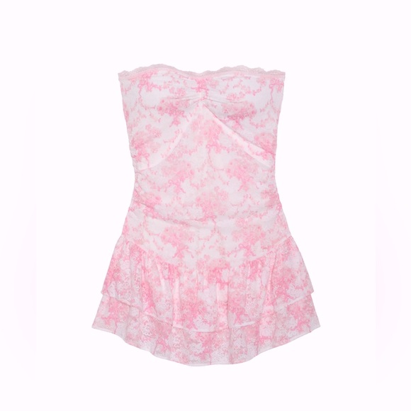 LoveShackFancy Dresses & Skirts - NWT ✨Loveshackfancy Pink and White Strapless Dress